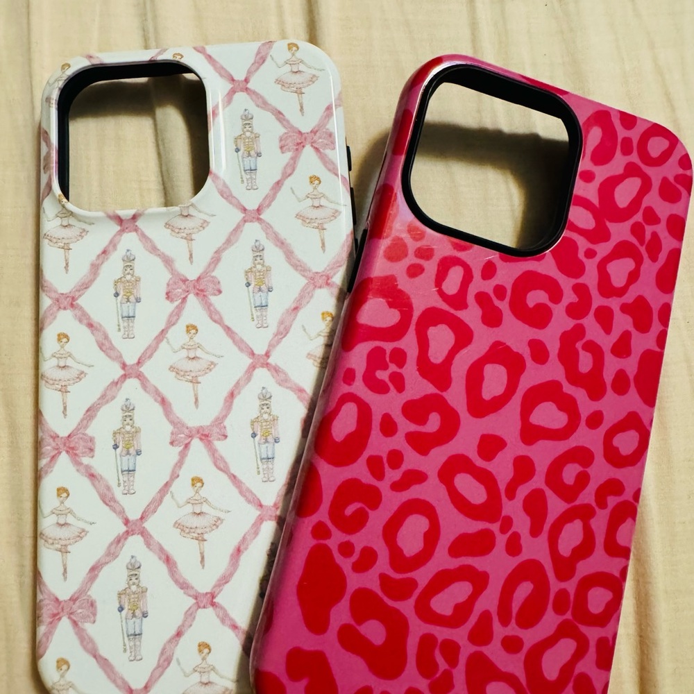 Stylish Pink and Cream Phone Cases